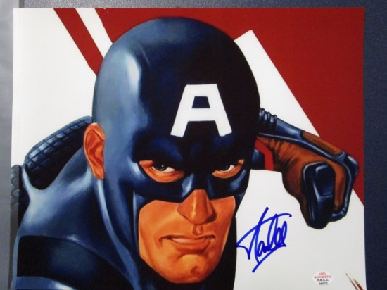 Stan Lee Captain America signed autographed 8x10 photo PAAS COA 070