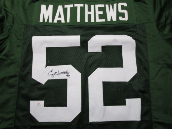 Clay Matthews of the Green Bay Packers signed autographed football jersey PAAS COA 485