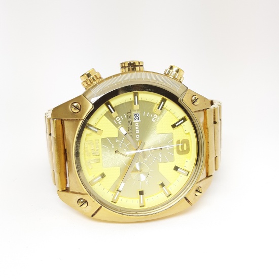 Mens Diesel Dz4299 Men's Gold Tone Overflow Chronograph Watch