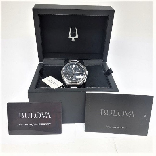 Mens Bulova Accutron Apollo 15 Chronograph Watch with Box