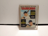 1970 ROOKIE STARS THURMAN MUNSON TOPPS VINTAGE CARD VG+ CONDITION