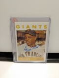 GIANTS WILLIE MAYS SIGNED TOPPS CARD