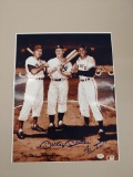 MICKEY MANTLE WILLIE MAYS DUKE SNIDERS SIGNED 16X20 STAT COA CERTIFIED