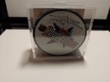 TOPPS SIGNED HOCKEY PUCK ANDREW FERENCE TOPPS COA YOUNG GUNS