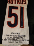 DICK BUTKUS MOUNTED MEMORIES SIGNED STAT JERSEY BEARS