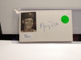 DODGERS MAURY WILLS SIGNED 3X5 JSA COA CERTIFIED