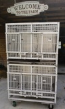 Large Zoo Animal Dog Cat Monkey Aluminum Cages on Wheels