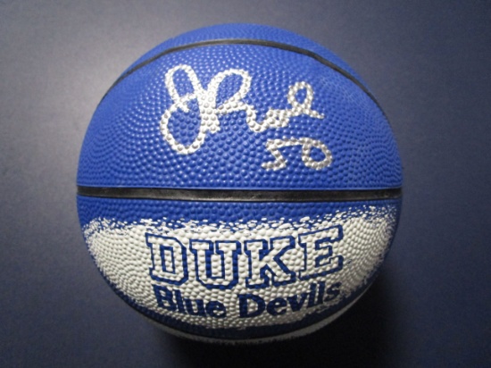 Justin Robinson of the Duke Blue Devils signed autographed mini basketball FSA COA 573
