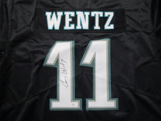 Carson Wentz of the Philadelphia Eagles signed autographed football jersey PAAS COA 176