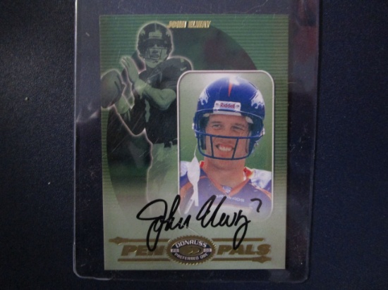 John Elway of the Denver Broncos signed autographed Donruss football card COA