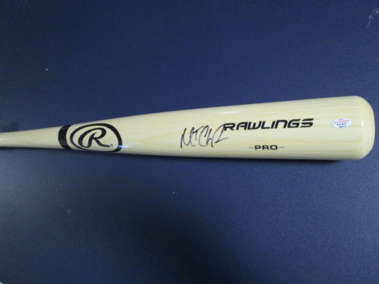 Matt Chapman of the Oakland A's signed autographed blonde baseball bat PAAS COA 072