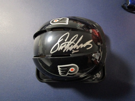 Eric Lindros of the Philadelphia Flyers signed autographed mini hockey helmet PAAS COA 255