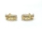 Womens Cartier Style 14k Yellow Gold & Diamonds Panthere Panther Earrings