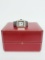 Designer Mens Cartier Santos Automatic 18k Gold & St. Steel Watch Box