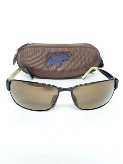 Mens Maui & Sons Black Coral Italy Sunglasses with Case