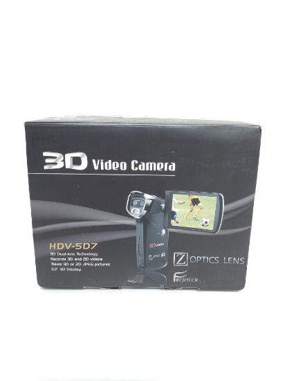 Fibertech 3D Video Camera HDV-5D7 Z Optic Lens in Box