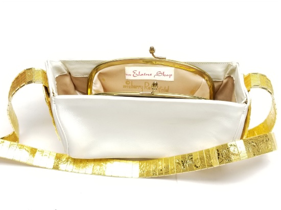 HARRY ROSENFELD Clutch 1972 VINTAGE Double Gold Plates Purse