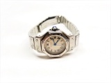 Designer Womens Cartier Octagon Stainless Steel Automatic Watch