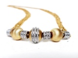 MARCO BICEGO Style 19 Strand 18k Yellow Gold Diamond Necklace 90 grams
