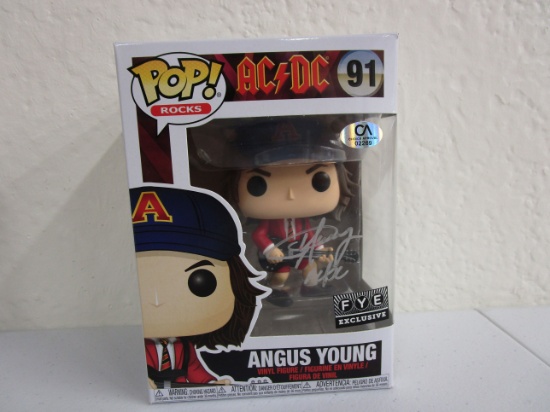Angus Young of the AC / DC signed autographed Funko Pop Vinyl Figure CA COA 269