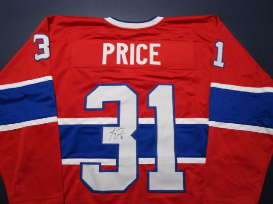Carey Price of the Montreal Canadians signed autographed hockey jersey PAAS COA 249