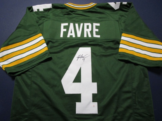 Brett Favre of the Green Bay Packers signed autographed football jersey PAAS COA 844