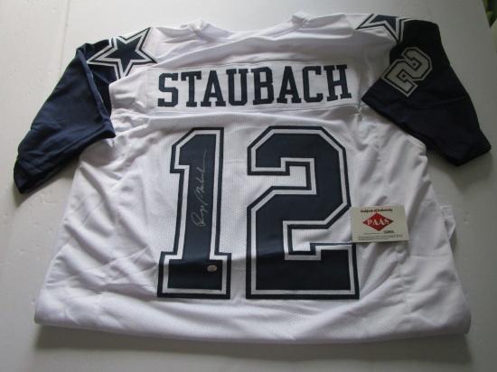 Roger Staubach, Dallas Cowboys, NFL Hall of Fame,  Autographed Jersey w COA