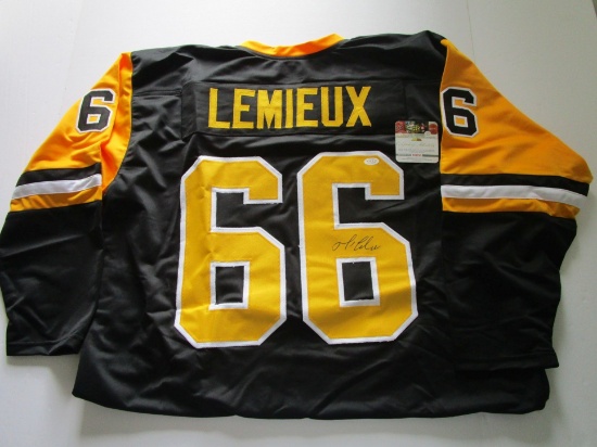 Mario Lemieux, Pittsburgh Penguins Center, NHL Hall of Fame, Autographed Jersey w COA