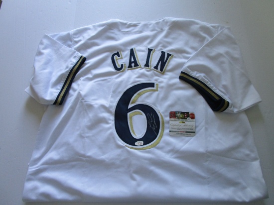 Lorenzo Cain, Milwaukee Brewers, 2 Time All Star, Autographed Jersey w COA