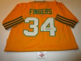 Rollie Fingers, Oakland A's, MLB Hall of Fame, Autographed Jersey w COA