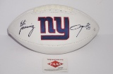 Eli Manning and Beckham Jr., NY Giants Stars, Autographed Football w COA