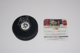 Sidney Crosby, Pittsburgh Penguins, Art Ross Trophy, Autographed Puck w COA