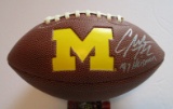 Charles Woodson, U of Michigan, Heisman Trophy Winner, Autographed Mini Football w COA