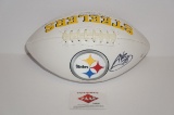 Alejandro Villanueva, Pittsburgh Steelers, two time Pro Bowler, Autographed White Football w PAAS CO