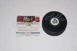 Mario Lemieux, Pittsburgh Penguins, Hall of Famer, Autographed Puck w COA