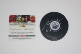 Connor McDavid, Edmonton Oilers, Autographed Puck w COA