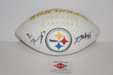 Ben Roethlisberger and Antonio Brown, Pittsburgh Steelers, Autographed Football w COA