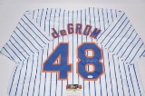 Jacob DeGrom, NY Mets, Cy Young Winner, Autographed Mets Pinstriped Jersey w COA