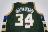 Giannis Antetokounmpo, Milwaukee Bucks, 2019 NBA MVP, Autographed Basketball Jersey w COA