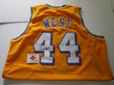 Jerry West, LA Lakers, 14 Time NBA All Star, Autographed Jersey w COA