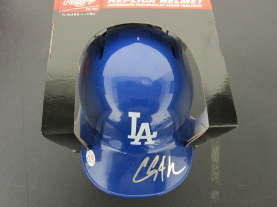 Clayton Kershaw of the Los Angels Dodgers signed autographed mini batting helmet PAAS COA 171