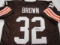Jim Brown of the Cleveland Browns signed autographed football jersey PAAS COA 794