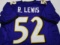 Ray Lewis of the Baltimore Ravens signed autographed football jersey PAAS COA 774