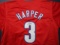 Bryce Harper of the Philadelphia Phillies signed autographed baseball jersey PAAS COA 306