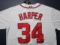 Bryce Harper of the Washington Nationals signed Stars & Stripes baseball jersey PAAS COA 841