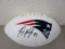 Rob Gronkowski of the New England Patriots signed autographed logo football PAAS COA 571