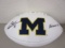 Charles Woodson of the Michigan Wolverines signed autographed logo football PAAS COA 439