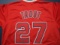 Mike Trout of the LA Angels signed autographed baseball jersey CA COA 707