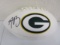 Aaron Rodgers of the Green Bay Packers signed autographed logo football ATL COA 015