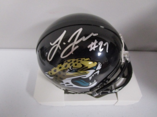 Leonard Fournette of the Jacksonville Jaguars signed football mini helmet PAAS COA 293